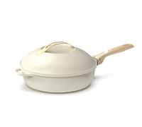 La Fabuleuse Poêle Sauteuse Casserole Cocotte Cookut 28 cm - Blanc Crème