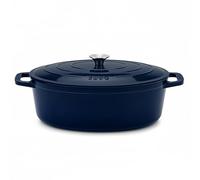 La Fonderie 1890 Cocotte en fonte émaillée ALMA36 36 cm 7,7 L Bleu marine compatible tous feux