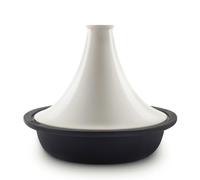 La Fonderie 1890 Tajine en fonte émaillée ASILAH, plat en fonte, couvercle en fonte émaillée, tajines et couscous, capacité 2,5 L, Beige