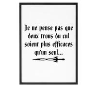 La French Touch Affiche Kaamelott Deux trous du cul - Made In France - Tableau décoration murale - Cadeau Film et Série Humour Kaamelott original rigolo (A4 (21 x 29,7 cm), Sans cadre)