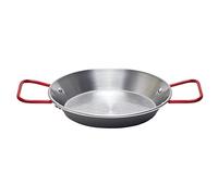 La Ideal Poêle à paella en acier poli, argenté/rouge, 20 cm