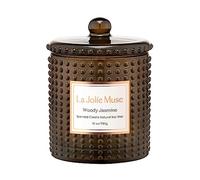 LA JOLIE MUSE Bougie parfumée au jasmin boisé pour la maison, cire de soja naturelle, 55 heures