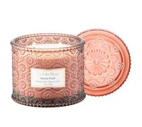 LA JOLIE MUSE Bougie Parfumée, Rose & Bois de Santal, Bougie de Soja Grand Format avec 2 Mèches, Cadeaux de bougies réconfortantes pour les femmes, plus de 60 Heures de Combustion, 340 g