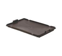 LA-KA-PE Couvercle Alfred Häner L600xl400mm noir PP pour bac gerbable LA-KA-PE Quantité:1