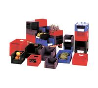 LA-KA-PE LA-KA-PE Bac de stockage rouge L300xP400xH175 mm charge 500 kg, 4 pcs, sans poignée Quantité:1