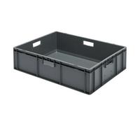LA-KA-PE LA-KA-PE Caisson de transport empilable L800xP600xH210 mm jaune, fermé avec poignée Quantité:1