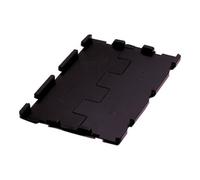 LA-KA-PE LA-KA-PE Couvercle rabattable noir pour caisse empilable de transport L400xP300 mm, lot de 4 pcs Quantité:1