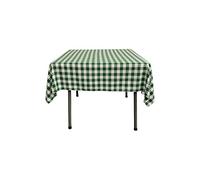 LA Linen Nappe à Carreaux 147 x 147 cm, Vert Chasseur