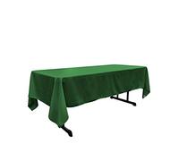 LA Linen Nappe rectangulaire en Popeline, Polyester, Vert émeraude, 152,4 x 259,1 cm