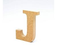 LA LLUNA ALWAYS CREATING Lettres de Bois. Lettres Grands en Bois de 20 cm Haut pour décoration et travaux manuels. Alphabet Complet Disponible (J)