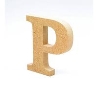 LA LLUNA ALWAYS CREATING Lettres de Bois. Lettres Grands en Bois de 20 cm Haut pour décoration et travaux manuels. Alphabet Complet Disponible (P)