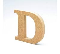 LA LLUNA ALWAYS CREATING Lettres de Bois. Lettres Grands en Bois de 20 cm Haut pour décoration et travaux manuels. Alphabet Complet Disponible (D)