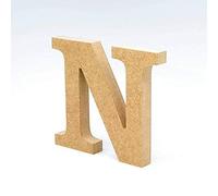 LA LLUNA ALWAYS CREATING Lettres de Bois. Lettres Grands en Bois de 20 cm Haut pour décoration et travaux manuels. Alphabet Complet Disponible (N)