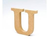LA LLUNA ALWAYS CREATING Lettres de Bois. Lettres Grands en Bois de 20 cm Haut pour décoration et travaux manuels. Alphabet Complet Disponible (U)