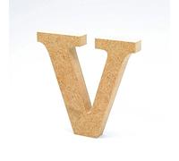 LA LLUNA ALWAYS CREATING Lettres de Bois. Lettres Grands en Bois de 20 cm Haut pour décoration et travaux manuels. Alphabet Complet Disponible (V)