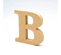 LA LLUNA ALWAYS CREATING Lettres de Bois. Lettres Grands en Bois de 20 cm Haut pour décoration et travaux manuels. Alphabet Complet Disponible (B)