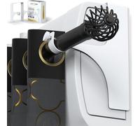 ✭LA MAISON DORÉE✭ Ensemble de 2 Supports pour tringle à rideaux spécial coffre de volet roulant | Nouvelle Fixation adhésive ultra-puissante | Compatible tringle 19 à 28 mm | En Métal Solide (BLANC)