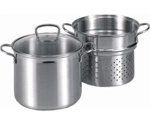 La marmite à spaghettis en acier inoxydable 24cm s'appelle en néerlandais "Stainless steel spaghetti pot 24cm".