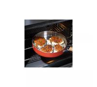 La Merveilleuse Poêle Cookut inox 28 cm amovible - Rouge passion