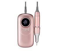 La perceuse rechargeable portative cloue les machines sans fil électriques professionnelles de d'ongle 35000RPM for des ongles Puissante et efficace(Pink)
