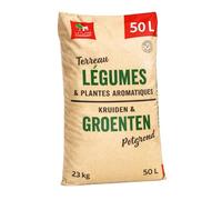 La Plaine Chassart - Terreau Potager & Aromates 50L | Terre Riche en Nutriments avec Tourbe, Biochar & Compost - Idéal Tous Légumes, Herbes - Prêt à l'Emploi
