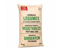 La Plaine Chassart - Terreau Potager et Aromates 20L | Terre Riche en Nutriments avec Tourbe, Biochar & Compost - Idéal Tous Légumes, Herbes - Prêt à l'Emploi