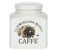 La Porcelaine Blanche Conserve Bocal Décoratif Café 1,1L Blanc Porcelaine
