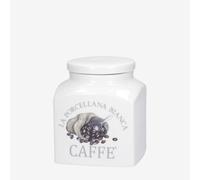 LA PORCELLANA BIANCA - Bocal Porcelaine Blanc Décoré Café - 1,1 L