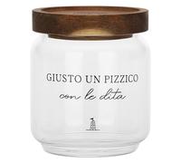 La Porcellana Bianca - Pot contenant sel en verre borosilicate, capacité 400 ml, collection I Garbati