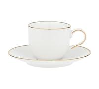 LA PORCELLANA BIANCA - Tasse à café avec soucoupe en porcelaine, capacité 90 ml, collection Majesté
