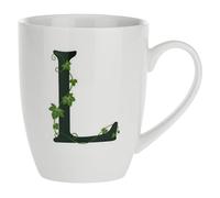la Porcellana Mug Lettre L, Blanc