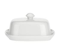 la Porcellana "Terrine Couvert Beurrier Boîte de Cadeau, Blanc, 18 x 14 cm