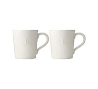 La Rochère Mugs en céramique Abeille 2 pièces Blanc