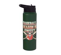 La saison de baseball est amusante avec un casque de frappeur à la crème glacée Stainless Steel Insulated Water Bottle