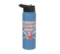 La saison de baseball est amusante avec un casque de frappeur à la crème glacée Stainless Steel Insulated Water Bottle