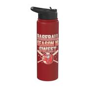 La saison de baseball est amusante avec un casque de frappeur à la crème glacée Stainless Steel Insulated Water Bottle