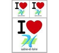 La Saône Et Loire (1fois 10cm 2fois 5cm) - Sticker/Autocollant