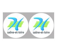 La Saône Et Loire (2fois 5cm) - Sticker/Autocollant