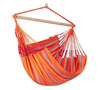 La Siesta® Domingo - Chaise Hamac Confort Intempéries, Fibre Fonctionnelle, Fabrication Kolumbien, Grande Surface, Stabilisateur Bambou, Relaxation en Plein Air - Toucan, Kingsize