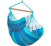 La Siesta fauteuil suspendu HABANA Comfort lagoon bleu Lounger en cotonHamac Chaise suspendue