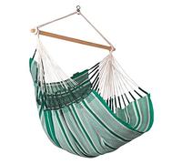 La Siesta® Habana - Chaise-Hamac Bio en Coton Comfort, Rotation à 360°, Design Courbé, Fabrication Colombienne - Agave, Comfort