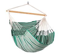 La Siesta® Habana - Chaise-Hamac Bio en Coton Kingsize, Rotation à 360°, Design Courbé, Fabrication Colombienne - Agave, Kingsize