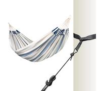 La Siesta® Hamac classique double Brisa avec support pour arbre, kit de suspension pour intérieur et extérieur, résistant aux intempéries, sel de mer