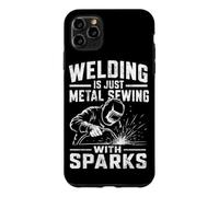 La Soudure est Juste Une Couture en métal avec des étincelles drôle de métallurgiste Coque pour iPhone 11 Pro Max