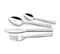 La Table d'Albert - Ménagère 24 Pièces Valentin - Acier Inoxydable - Finition Miroir et Sablée - Fourchettes 2,5 mm - Élégant Coffret Cadeau - Design Raffiné