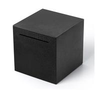 La tirelire pour adultes doit être cassée il s'agit d'une tirelire pour adultes indestructible en acier inoxydable (noire, 12 cm).