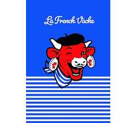 La vache qui rit Torchon de Cuisine Bleu avec Motif Vache Française, Design COUCKE x, Rayures Marines