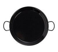 La valenciana poêle à paëlla en acier émaillé compatible avec plaque à induction poignées en céramique noir 30 cm G