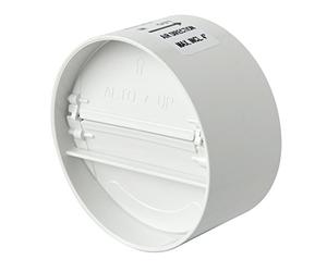 La Ventilazione VLG100B Vanne papillon de non-retour d'air en ABS avec joint compensateur, pour tubes diamètre 100-110 mm, blanc