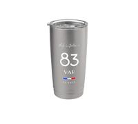 La vie est meilleure dans VAR Numéro 83 Provence Côte d'Azur France Gobelet isotherme en acier inoxydable double paroi